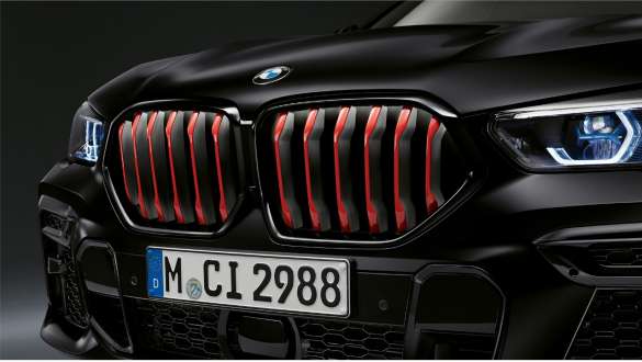 BMW подвійна решітка радіатора у кольорі Chili Red BMW X6 Black Vermilion G06 2021 BMW подвійна решітка радіатора у кольорі Chili Red BMW X6 Black Vermilion G06 2021