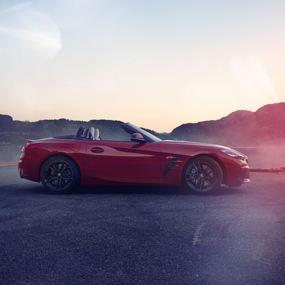 Боковий знімок BMW Z4 Родстер Боковий знімок BMW Z4 Родстер перед видом на гори
