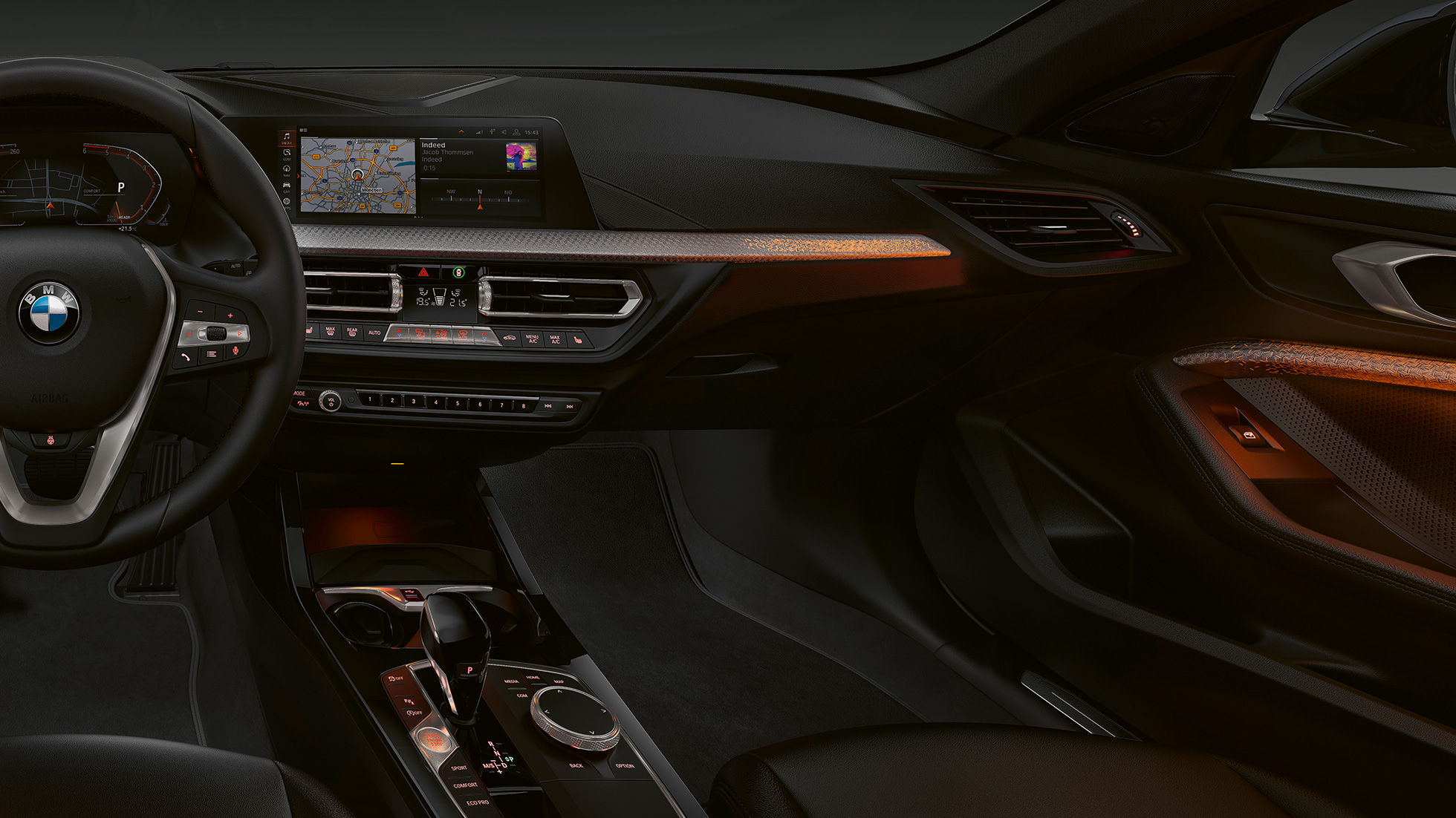 Обробка салону 'Illuminated Nice'. BMW 1 серії модель Luxury Line, обробка салону 'Illuminated Nice'.