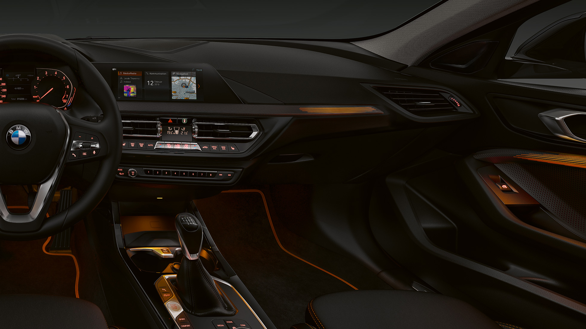 Обробка салону 'Illuminated Berlin'. BMW 1 серії модель Sport Line, обробка салону 'Illuminated Berlin'.