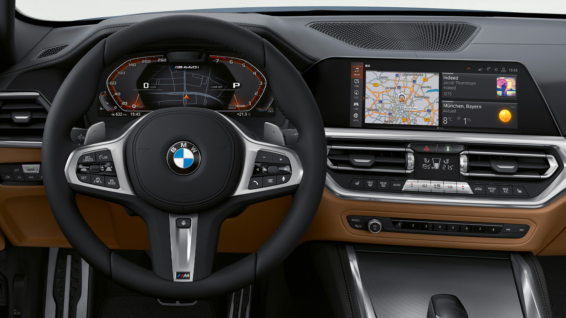 Кермо та голосовий помічник BMW 4 серії Coupé G22 BMW 4 серії Coupé G22 2020 салон кермо та голосовий помічник