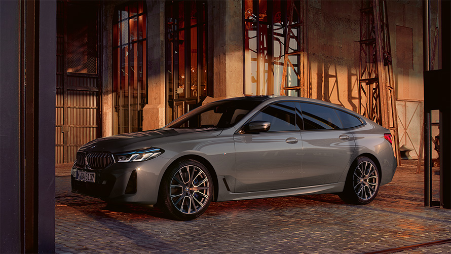 BMW 6 серії Gran Turismo 640i xDrive G32 2020 у кольорі Bernina Grey, вид збоку