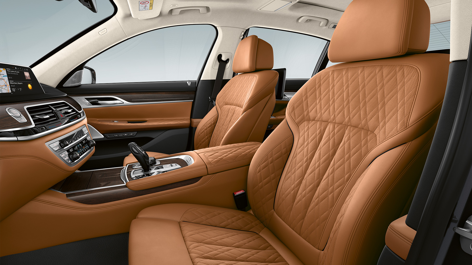 BMW 7 серії Седан з дизайном Pure Excellence: шкіряна оббивка BMW 7 серії Седан з дизайном Pure Excellence: оббивка зі шкіри Nappa