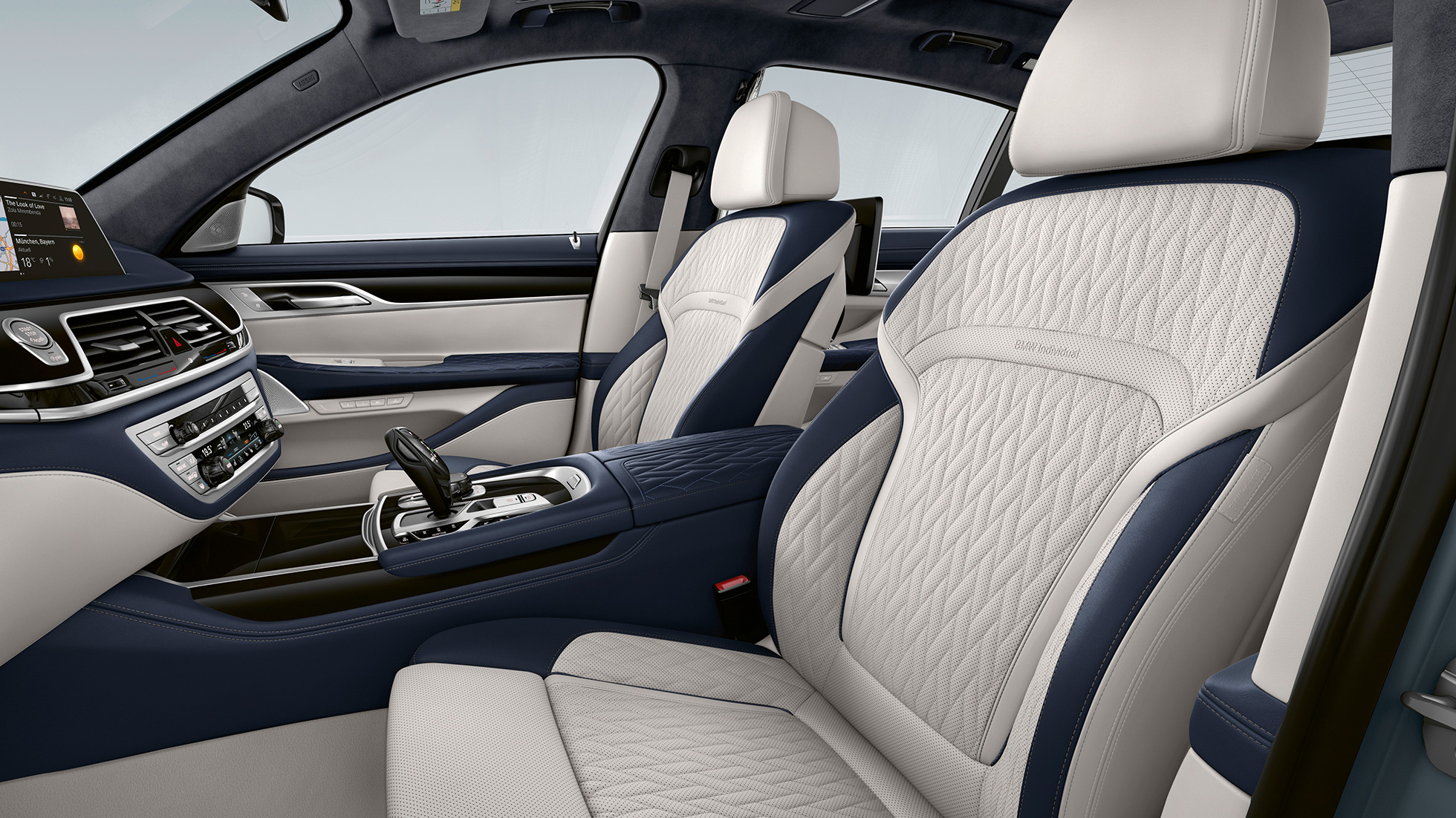 BMW 7 серії з пакетом M Sport: шкіряна оббивка BMW 7 серії Седан з пакетом M Sport: оббивка шкірою Dakota чорного кольору
