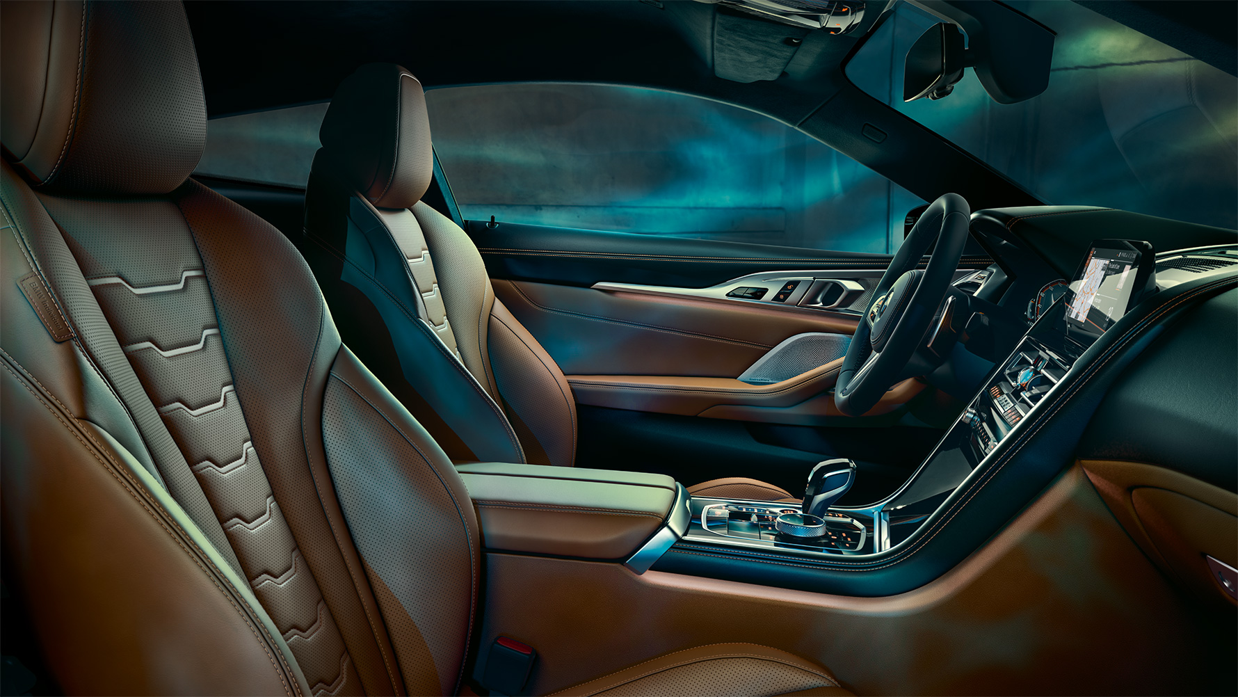 Інтер'єр BMW 8 серії Coupe з оснащенням BMW Individual. Інтер'єр BMW 8 серії Coupe з оснащенням BMW Individual.