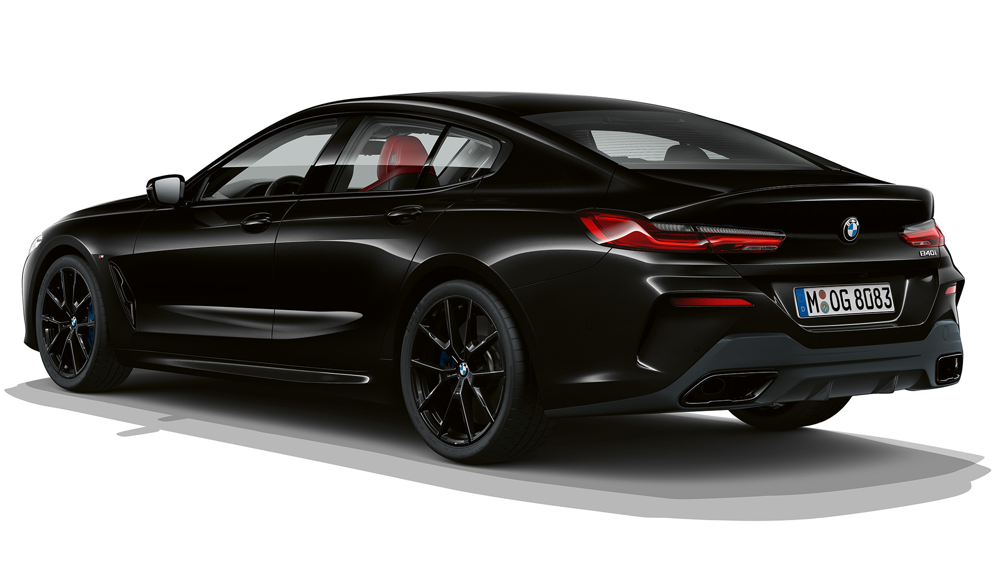 Пакет M Sport вид ззаду з поворотом в три чверті BMW 8 серії Gran Coupé, пакет M Sport вид ззаду з поворотом в три чверті