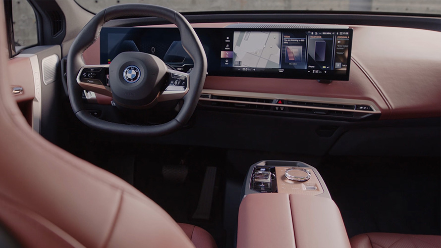BMW iX i20 електричний кросовер особливості дизайну інтер’єру, відео BMW iX i20 2021 електричний кросовер особливості дизайну інтер’єру, відео