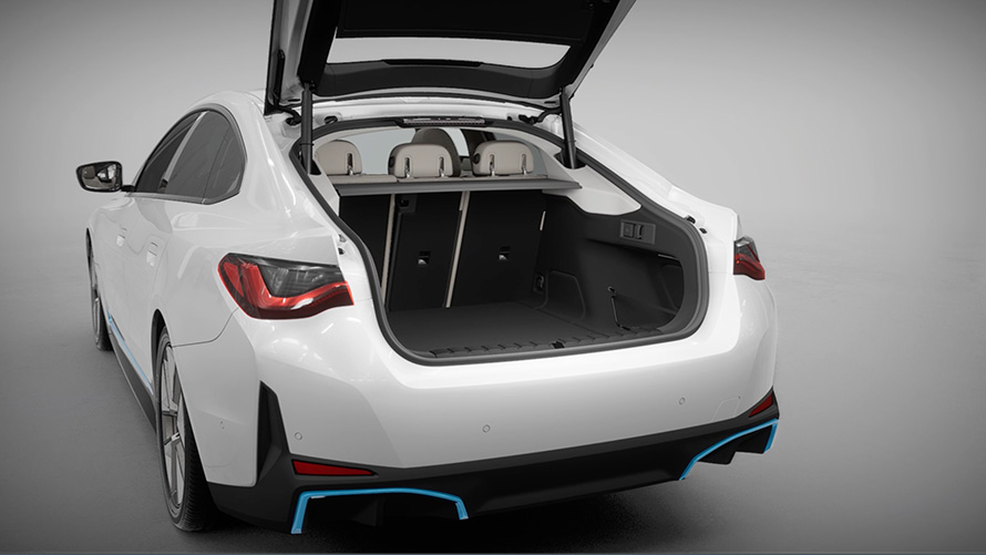 Багажне відділення та задні двері BMW i4 G26 2021 Багажне відділення та задні двері BMW i4 G26 2021