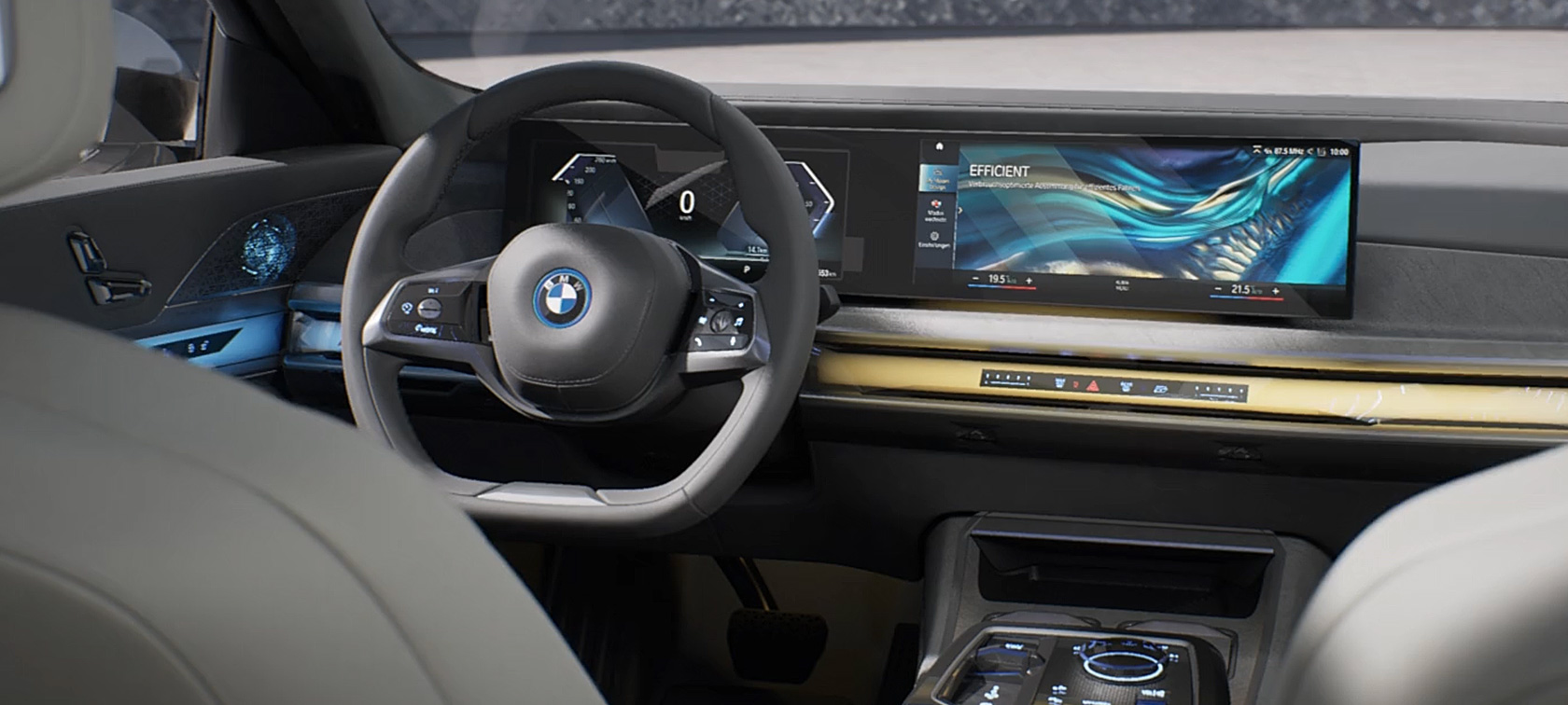 BMW i7 Седан G70 Інтер’єр , відео BMW i7 Седан G70 відео про особливості дизайну інтер’єру