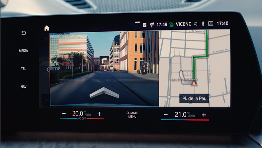 BMW iX1 U11 BEV, режим доповненої реальності Augmented View. BMW iX1 U11 BEV, режим доповненої реальності Augmented View.