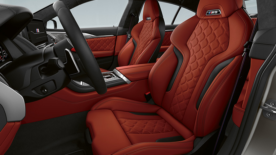 Салон BMW M8 Gran Coupe F93 LCI Facelift 2022 інтер’єр з сидіннями M Sport