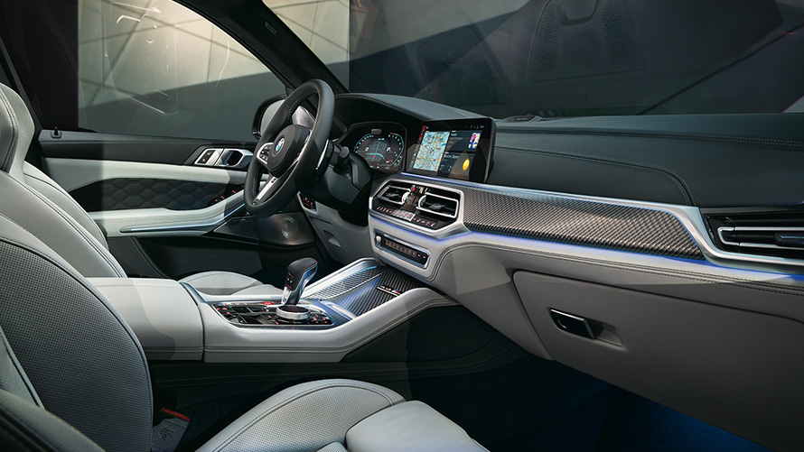 BMW X5 M Competition центральна консоль з важелем селектора M F95 2020 SUV салон