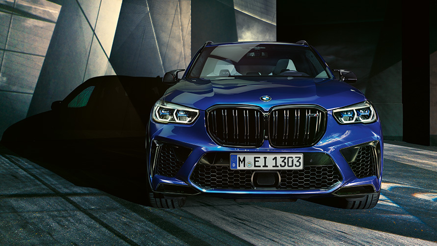 BMW X5 M Competition F95 технічні-характеристики BMW X5 M Competition F95 2020 SUV Marina Bay Blue металік вид спереду технічні-характеристики