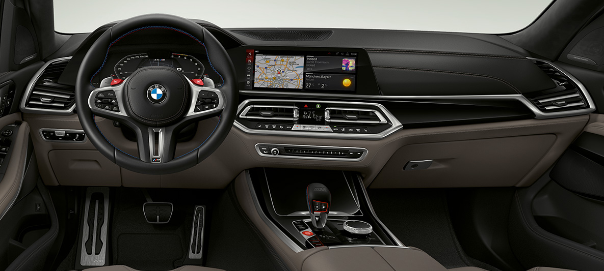 Шкіряне кермо BMW X5 M F95 Шкіряне кермо з контрастною стрічкою М BMW X5 M F95 2020 SUV салон