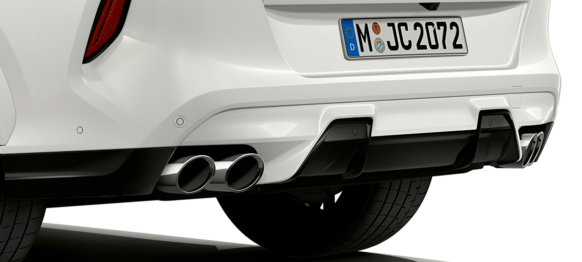 Задній бампер BMW X6 M SUV F96 Задній бампер BMW X6 M F96 2020 SUV вид ззаду