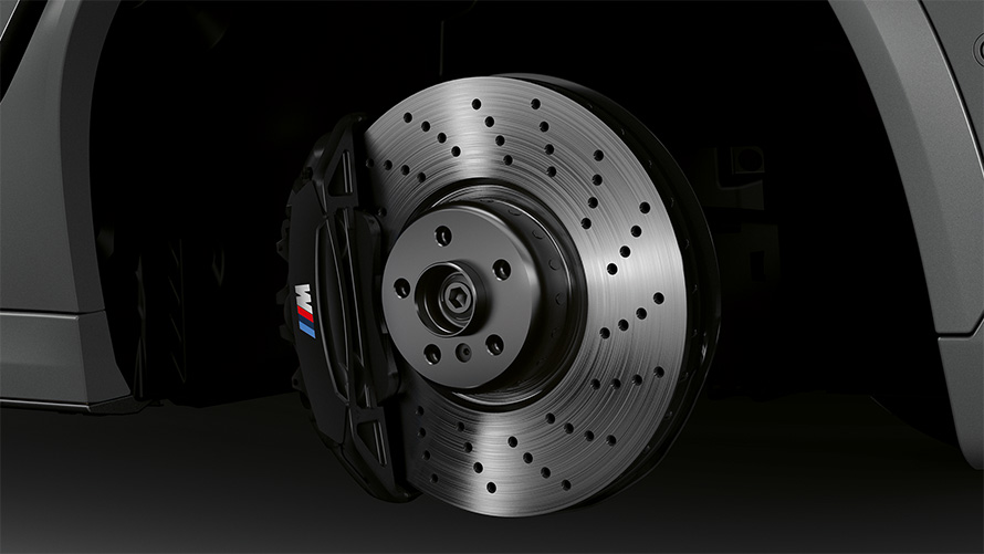 BMW X6 M Competition F96 2023 Гальма M Compound з червоними глянцевими супортами