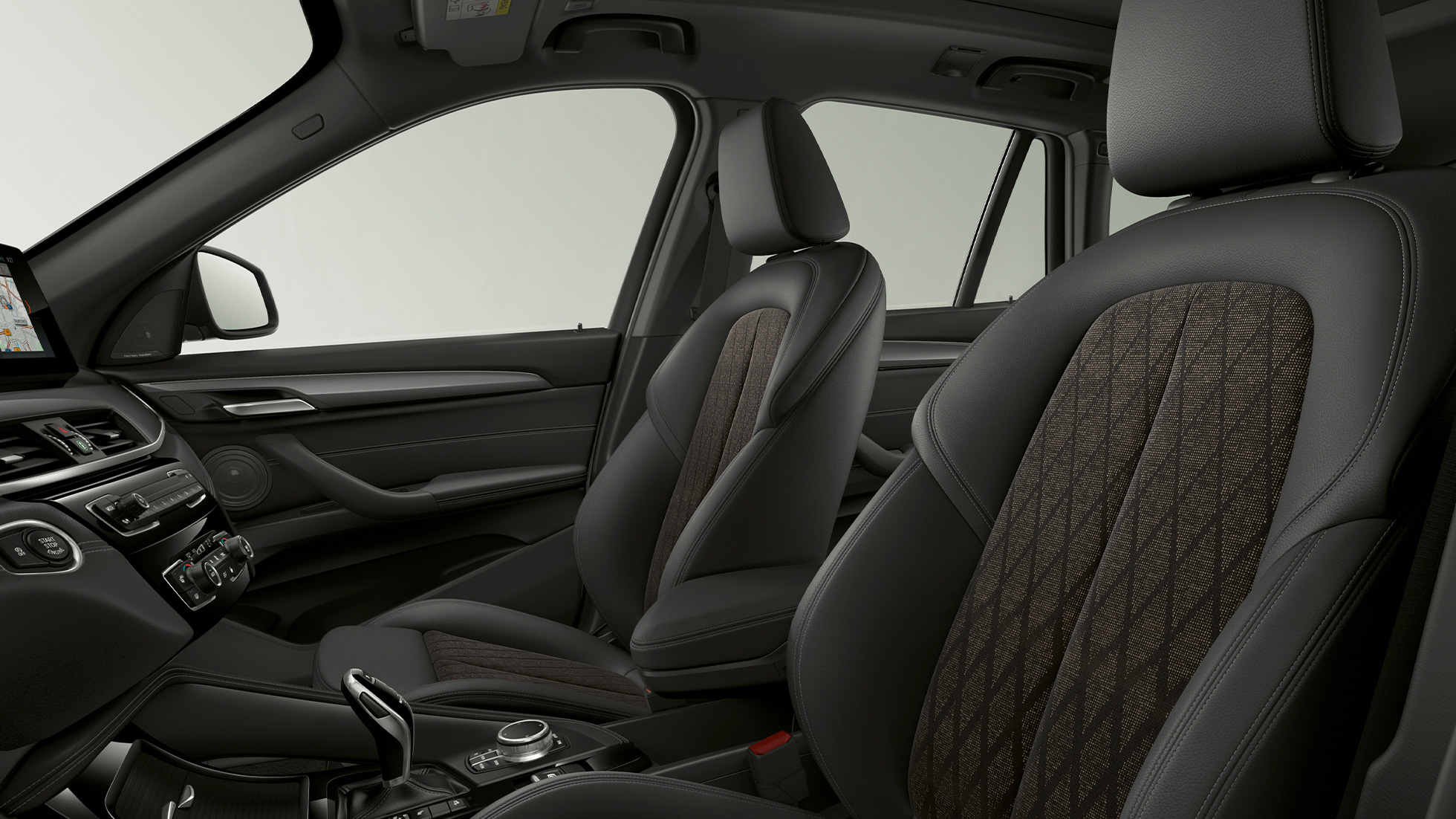 BMW X1, модель xLine, отделка BMW X1, модель xLine, салон с отделкой