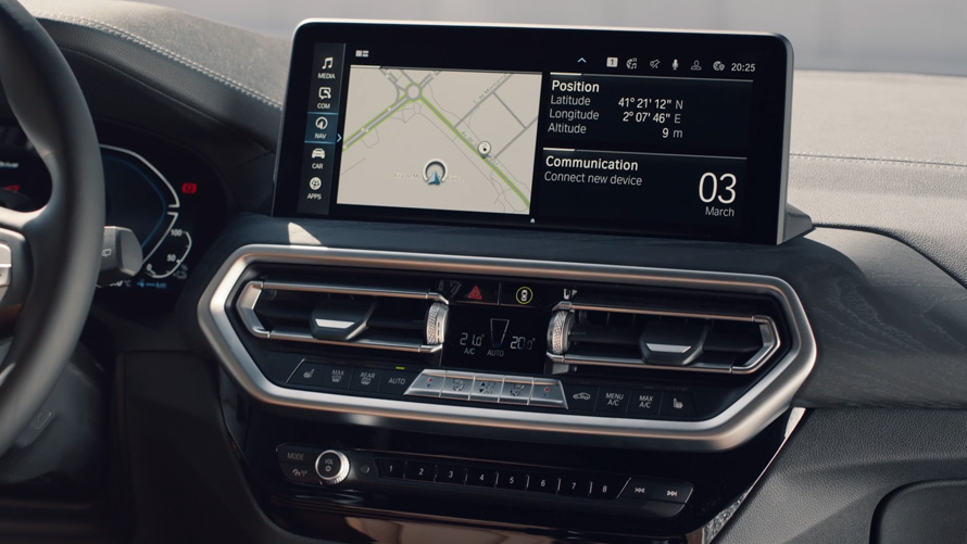 BMW X3 G01 Центральний інформаційний дисплей 2021 BMW X3 G01 Центральний інформаційний дисплей 2021