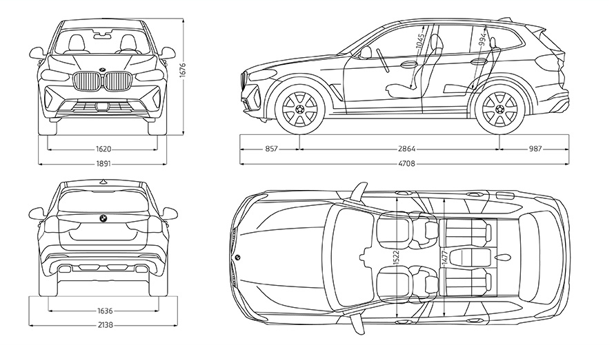 BMW X3 G01 технічні характеристики 2021 BMW X3 G01 технічні характеристики 2021