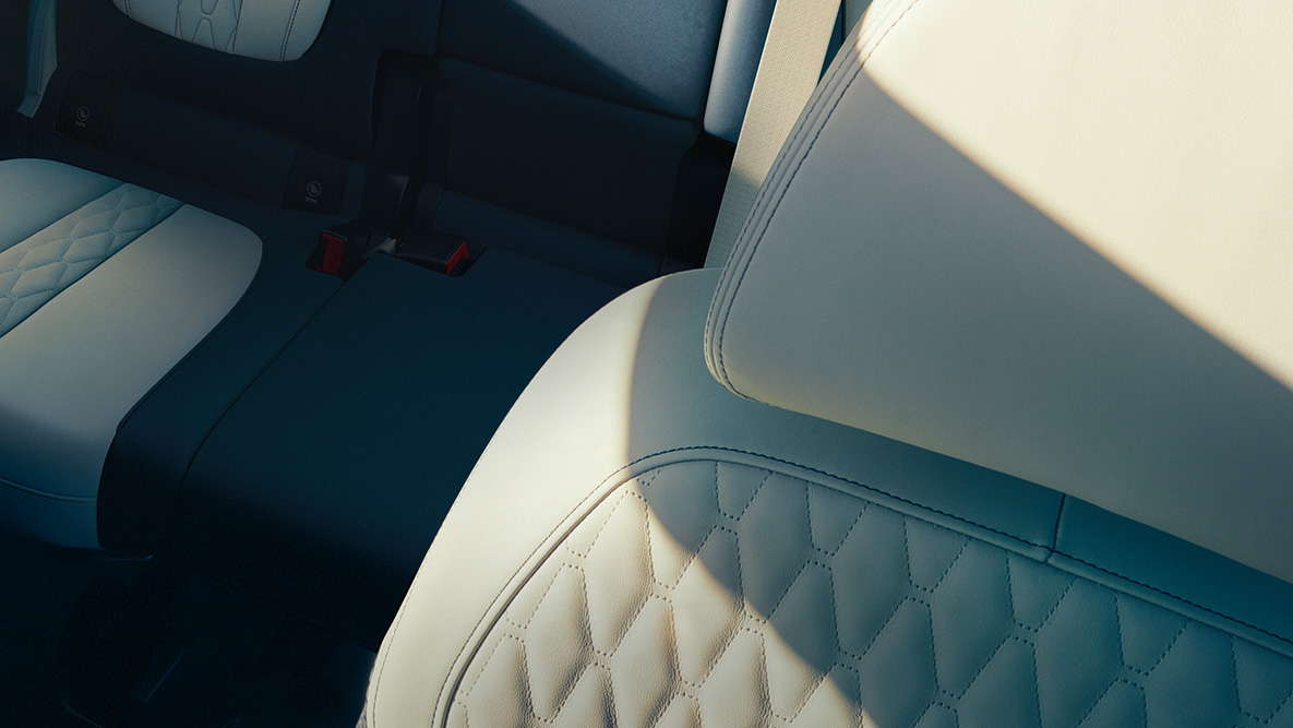 BMW X7 кожанный дизайн Крупный план кожанного дизайна из кожи “Merino”