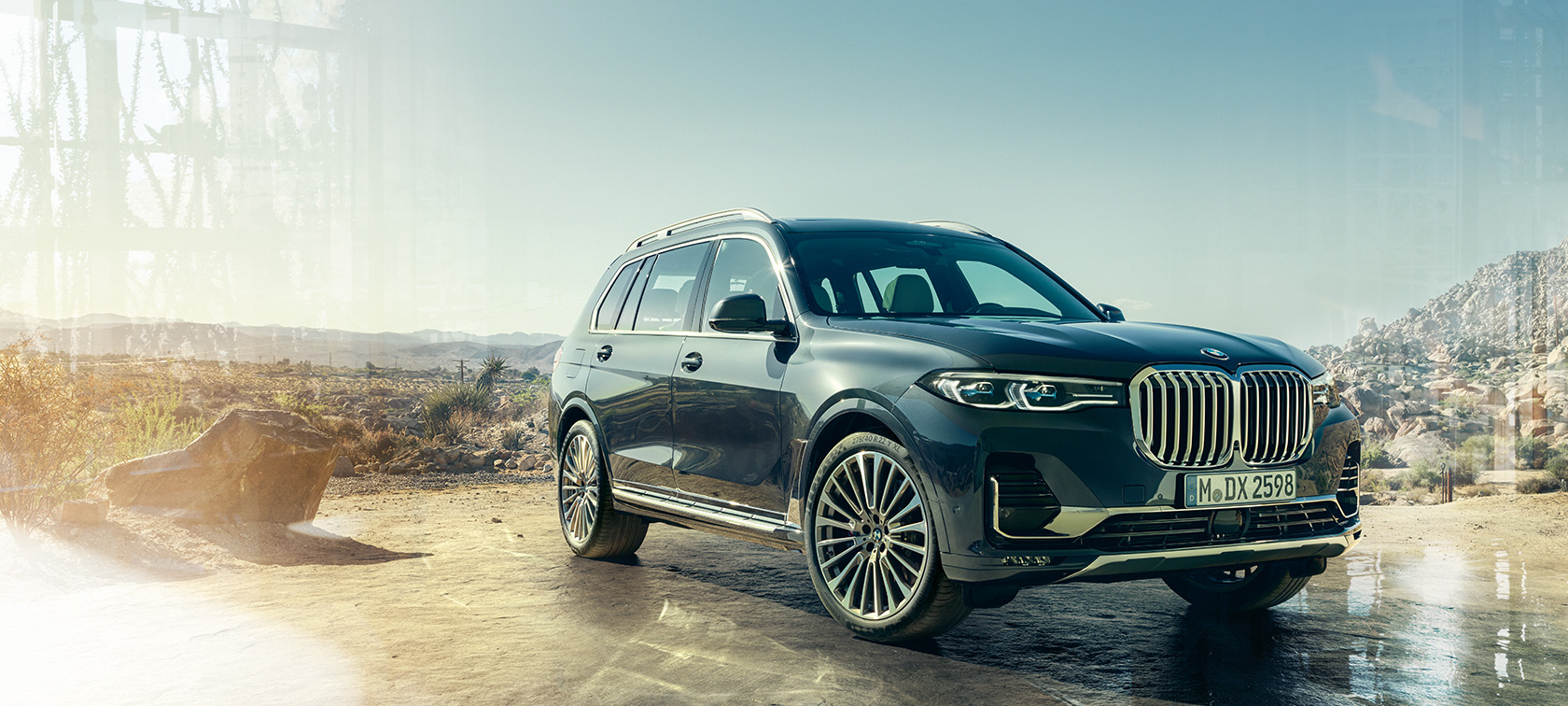 BMW Х7 G07 2019 у кольорі Arctic Grey, вид на три чверті спереду