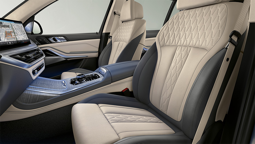 Оббивка Sensafin Вид на сидіння водія збоку BMW X7 G07 LCI