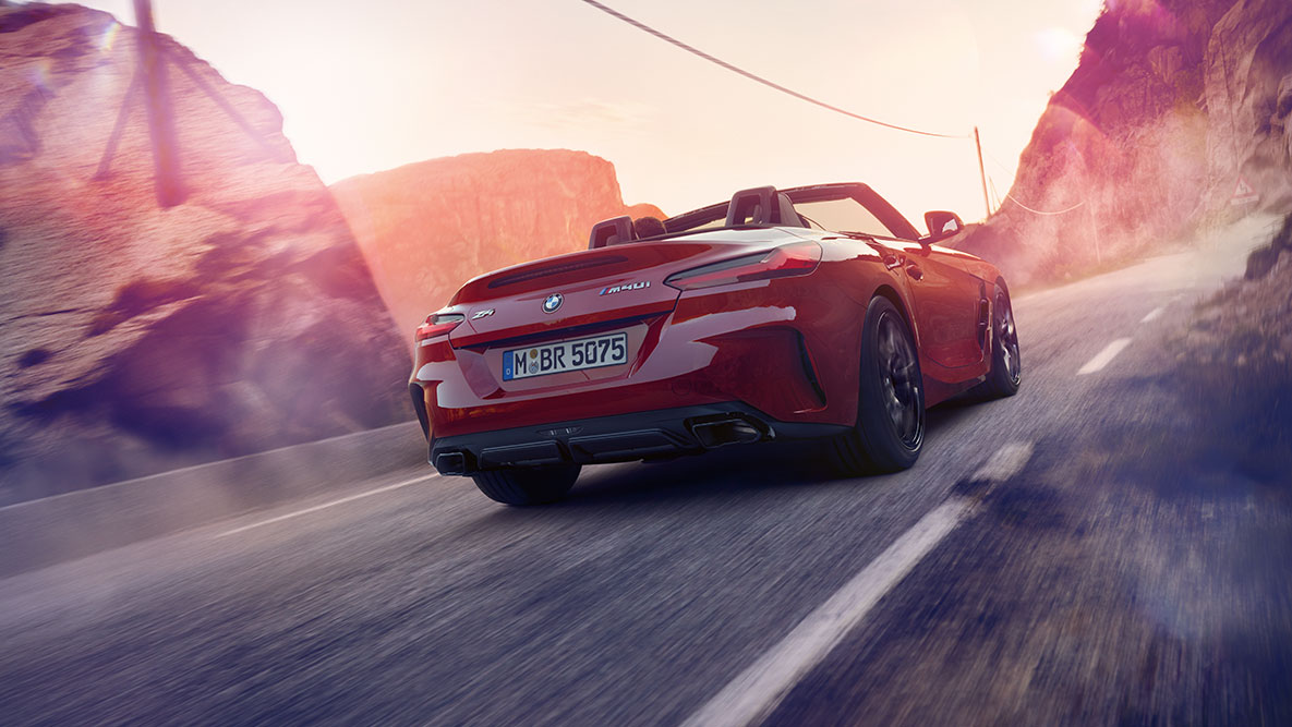 BMW Z4 Roadster задняя часть Задний снимок вождения BMW Z4