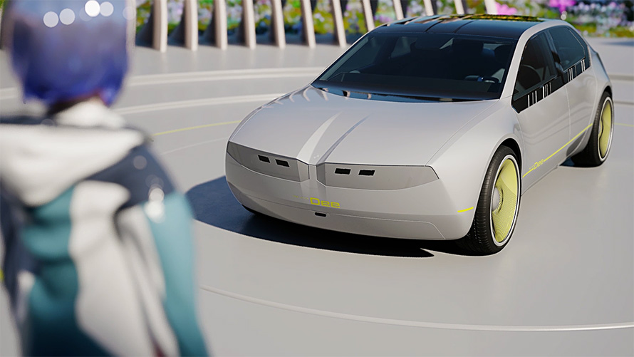 BMW i Vision Dee, концептуальний автомобіль, дизайн екстер'єру, цифрова ікона