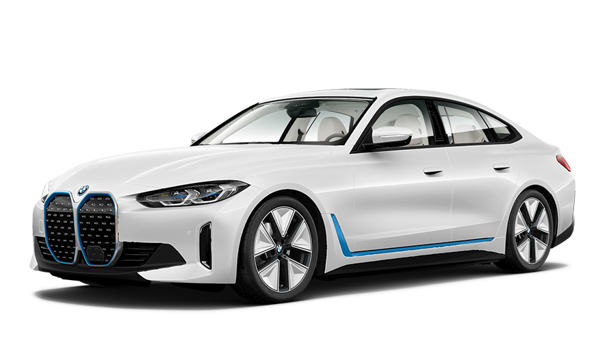 BMW i4 у студії BMW i4 у студії, вид спереду на три чверті