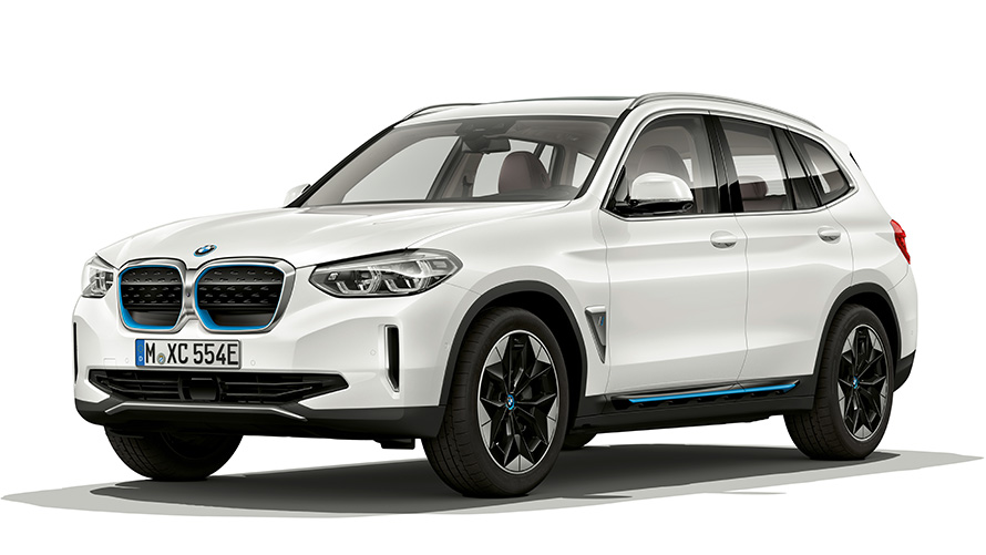 BMW iX3 у студії BMW iX3 у студії, вид на передні три чверті