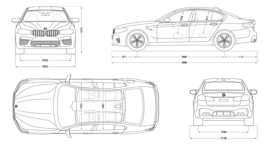 Bmw m5 размер
