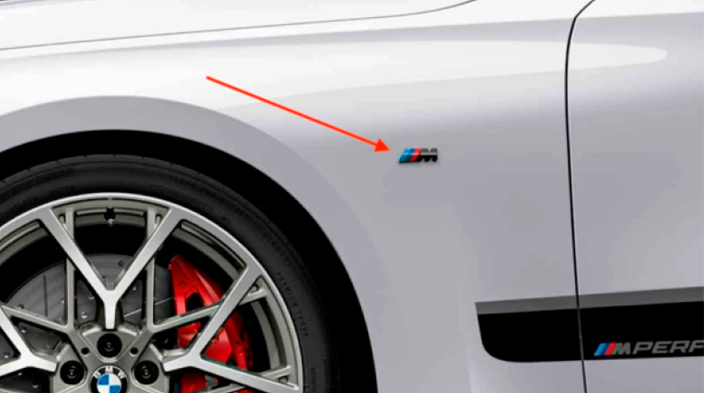 Емблема BMW M Performance, чорна глянцева