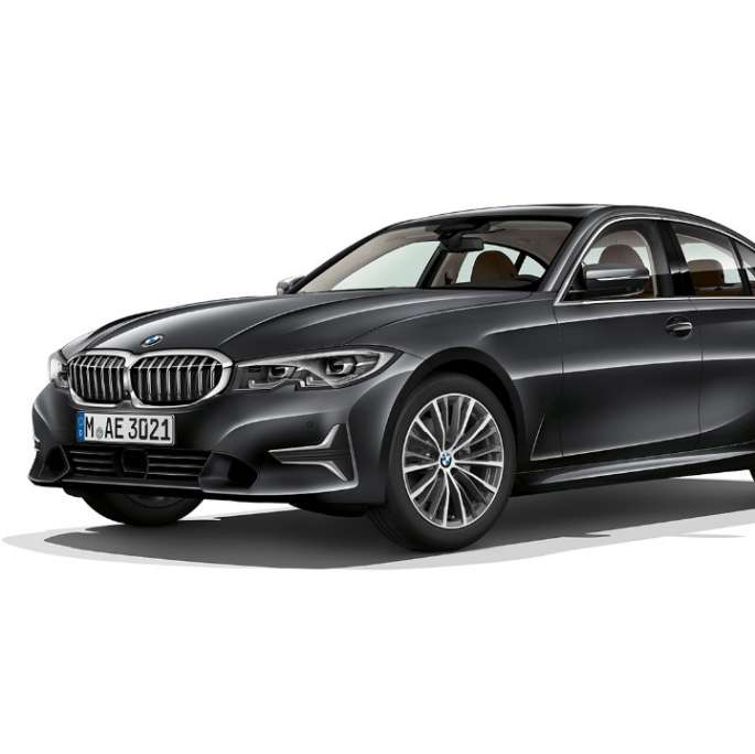 Боковий знімок BMW 3 серії Седан Luxury Line.